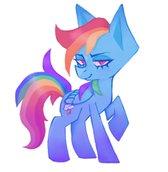 Size: 895x919 | Tagged: safe, artist:tayahwashere, rainbow dash, pegasus, pony, g4, female, lidded eyes, looking at you, mare, simple background, solo, transparent background
