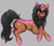 Size: 3816x3192 | Tagged: safe, artist:salemsalami, oc, oc only, oc:donut daydream, food pony, pony, unicorn, butt, choker, commission, donut, fetlock tuft, food, goth, high res, pastry, plot, ponified, salem-succu, semi-realistic, solo