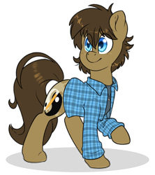 Size: 1600x1800 | Tagged: safe, artist:fluffyxai, oc, oc only, oc:spirit wind, earth pony, pony, clothes, jewelry, male, necklace, shirt, simple background, solo, stallion, transparent background