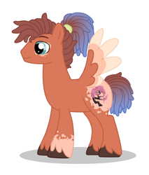 Size: 2372x2778 | Tagged: safe, artist:queenderpyturtle, oc, oc only, oc:magpie, pegasus, pony, colored wings, high res, male, simple background, solo, stallion, two toned wings, white background, wings