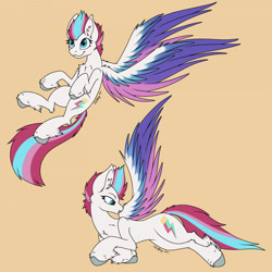 Size: 1280x1280 | Tagged: safe, artist:zackwhitefang, zipp storm, pegasus, pony, g5, my little pony: a new generation, digital art, female, flying, grooming, mare, preening, simple background, solo, spread wings, tail, wings