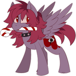 Size: 767x767 | Tagged: safe, artist:jetjetj, oc, oc only, pegasus, pony, candy, candy cane, female, food, mare, mouth hold, simple background, solo, transparent background