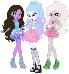 Size: 574x618 | Tagged: safe, artist:gihhbloonde, equestria girls, g4, base used, clothes, dress, eyelashes, female, hand on hip, high heels, makeup, shoes, simple background, skirt, smiling, transparent background