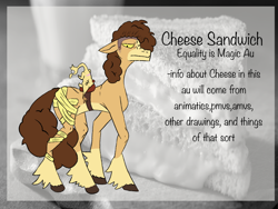 Size: 2048x1536 | Tagged: safe, artist:iizda, cheese sandwich, earth pony, pony, g4, frown, male, solo, stallion