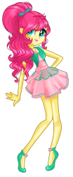 Size: 604x1452 | Tagged: safe, artist:gihhbloonde, oc, oc only, equestria girls, g4, base used, clothes, eyelashes, female, hand on hip, high heels, lipstick, shoes, simple background, skirt, smiling, solo, transparent background