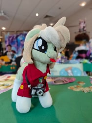 Size: 960x1280 | Tagged: safe, oc, oc:milli, pony, camera, eponafest, irl, photo, plushie, ponycon holland