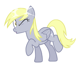 Size: 8600x7000 | Tagged: safe, artist:tardifice, derpy hooves, pegasus, pony, g4, my little pony: friendship is magic, rock solid friendship, season 7, absurd resolution, abuse, background pony, derpybuse, female, mare, one eye closed, shrunken pupils, simple background, solo, transparent background, vector