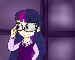 Size: 5000x4000 | Tagged: safe, artist:ginmay, twilight sparkle, human, g4, clothes, female, glasses, huan, humanized, lab coat, solo