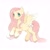 Size: 2000x2000 | Tagged: safe, artist:nyashkaa228, fluttershy, pegasus, pony, g4, aside glance, blushing, coat markings, colored hooves, colored wings, female, high res, looking at you, mare, simple background, smiling, socks (coat markings), solo, spread wings, three quarter view, two toned wings, unshorn fetlocks, white background, wings