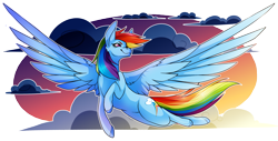 Size: 2759x1404 | Tagged: safe, artist:erroremma, rainbow dash, pegasus, pony, g4, backwards cutie mark, flying, simple background, solo, transparent background
