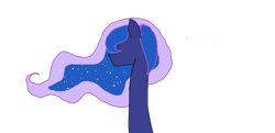 Size: 920x444 | Tagged: dead source, safe, princess luna, pony, g4, 1000 hours in ms paint, deviantart muro, ethereal mane, faceless female, female, missing horn, offscreen character, simple background, solo, starry mane, transparent background, wingless alicorn