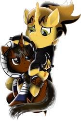 Size: 2252x3355 | Tagged: safe, artist:php178, oc, oc:killer epic, oc:nocturnal vision, alicorn, pony, .svg available, alicorn oc, belt, big eyes, clothes, colored wings, cross, cross necklace, cute, cuternal vision, drawstrings, duo, ear hold, electric guitar, fallout equestria oc, female, fire, folded wings, friendcest, friendshipping, gradient wings, guitar, gun, hair, handgun, happy, heart, high res, holly, hood, hoodie, hoof around neck, hoof heart, hoof on head, horn, inkscape, jacket, jewelry, killervision, leather jacket, lincoln brewster, looking at each other, looking down, looking up, male, male alicorn, male alicorn oc, male and female, mare, movie accurate, musical instrument, necklace, nocturnal vision's striped hoodie, oc x oc, ocbetes, pistol, ponies riding ponies, ponified, ponified music artist, puppy dog eyes, raised hoof, realistic mane, revolver, riding, riding a pony, security belt, shading, shipping, simple background, smiling, smiling at each other, sparkles, stallion, stallion oc, straight, striped hoodie, style emulation, svg, tail, tail wrap, transparent background, two toned mane, two toned tail, vector, weapon, wings, zipper