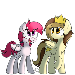 Size: 5000x5000 | Tagged: safe, artist:breebree, oc, oc only, oc:manta, oc:prince whateverer, pegasus, pony, couple, duo, pegasus oc, simple background, transparent background
