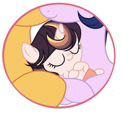 Size: 4000x3790 | Tagged: safe, artist:enifersuch, oc, oc:liefist dust, pony, unicorn, baby, baby pony, base used, eyes closed, female, filly, horn, offspring, parent:flash sentry, parent:twilight sparkle, parents:flashlight, simple background, sleeping, smiling, transparent background, unicorn oc