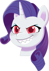 Size: 6000x8629 | Tagged: safe, artist:twilirity, rarity, pony, unicorn, g5, my little pony: a new generation, .svg available, absurd resolution, evil rarity, face, possessed, simple background, solo, sproutity, transparent background, vector