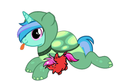 Size: 1100x700 | Tagged: safe, artist:ngthanhphong, oc, oc only, oc:ruby star, oc:sleepy whistles, pony, unicorn, animal costume, clothes, costume, male, onesie, plushie, show accurate, simple background, stallion, tongue out, transparent background