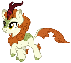 Size: 6357x5657 | Tagged: safe, artist:andoanimalia, autumn blaze, kirin, g4, sounds of silence, absurd resolution, female, simple background, solo, transparent background, trotting, vector