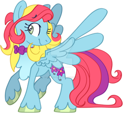 Size: 1280x1180 | Tagged: safe, artist:rohans-ponies, thistle whistle, pony, g3, g4, bowtie, deviantart watermark, g3 to g4, generation leap, obtrusive watermark, simple background, solo, transparent background, watermark