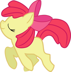 Size: 1044x1055 | Tagged: safe, artist:creshosk, apple bloom, earth pony, pony, g4, eyes closed, female, filly, simple background, solo, transparent background