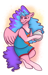 Size: 1870x2918 | Tagged: safe, artist:bella-pink-savage, oc, oc only, oc:bella pinksavage, pegasus, pony, basketball, bipedal, clothes, female, jersey, looney tunes, pegasus oc, solo, space jam, space jam: a new legacy, sports
