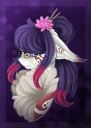 Size: 743x1047 | Tagged: safe, artist:lunciakkk, oc, oc only, bust, chest fluff, commission, ear fluff, solo