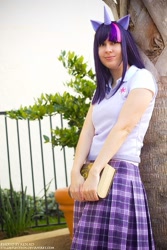 Size: 533x800 | Tagged: safe, artist:twinklebatcosplay, twilight sparkle, human, g4, book, clothes, cosplay, costume, cutie mark on clothes, irl, irl human, photo