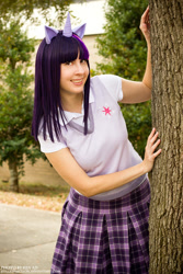 Size: 533x800 | Tagged: safe, artist:twinklebatcosplay, twilight sparkle, human, g4, clothes, cosplay, costume, cutie mark on clothes, irl, irl human, photo