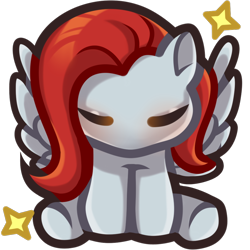 Size: 1000x1000 | Tagged: safe, artist:azure_designs, oc, pegasus, pony, cute, emote, ocbetes, simple background, solo, transparent background, twitch