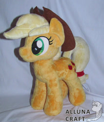 Size: 1024x1202 | Tagged: safe, artist:allunacraft, applejack, earth pony, pony, g4, irl, photo, plushie, solo