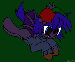 Size: 2245x1857 | Tagged: safe, artist:derpyalex2, oc, oc only, bat pony, pony, bat pony oc, clothes, earmuffs, jacket