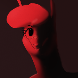 Size: 1650x1650 | Tagged: safe, artist:hitsuji, paprika (tfh), alpaca, them's fightin' herds, album parody, community related, joji, looking at you, ominous, red light, solo