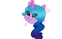 Size: 1920x1200 | Tagged: safe, artist:nitlynjane, izzy moonbow, pony, unicorn, g5, my little pony: a new generation, autodesk sketchbook, cute, gradient mane, heart, izzybetes, magic, magic aura, simple background, solo, transparent background