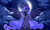 Size: 2153x1302 | Tagged: safe, artist:aniimoni, princess luna, alicorn, semi-anthro, g4, arm hooves, clothes, crescent moon, crying, dark souls 3, ear fluff, eyes closed, female, floppy ears, jewelry, moon, night, regalia, see-through, solo, spread wings, stupid sexy princess luna, veil, wings