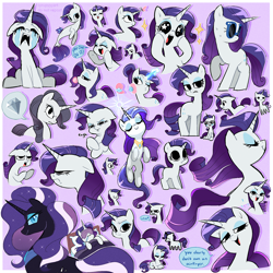 Size: 2500x2500 | Tagged: safe, artist:syrupyyy, nightmare rarity, rarity, tom, butterfly, pony, seapony (g4), unicorn, adorable distress, alternate hairstyle, cheering, clearly you don't own an air fryer, collage, commonity, crying, cute, discorded, dot eyes, drool, ears back, element of generosity, expressions, eyes closed, eyeshadow, faic, female, filly, filly rarity, high res, makeup, mare, marshmelodrama, meme, multeity, open mouth, rarara, raribetes, rarity being rarity, running makeup, sad, seaponified, seapony rarity, sleep mask, smiling, solo, species swap, starry eyes, sunglasses, wat, wingding eyes, younger