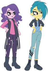 Size: 1920x2863 | Tagged: safe, artist:lhenao, artist:selenaede, idw, dyre, grackle, human, equestria girls, g4, my little pony: generations, spoiler:comic, spoiler:comicgenerations, base used, female, simple background, transparent background, vector, witch