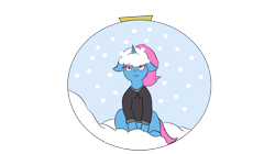 Size: 1024x572 | Tagged: safe, artist:schumette14, oc, oc only, oc:serena, simple background, snow, snowfall, solo, transparent background