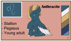 Size: 1192x670 | Tagged: safe, artist:schumette14, oc, oc:anthracite, pegasus, pony, alternate universe, astrology, male, multiverse, next generation, offspring, parent:big macintosh, parent:marble pie, parents:marblemac, stallion