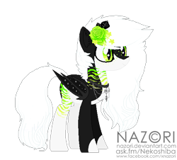 Size: 548x496 | Tagged: safe, artist:nazori, oc, oc only, bat pony, pony, base used, bat pony oc, bat wings, choker, floral head wreath, flower, rose, simple background, solo, transparent background, wings