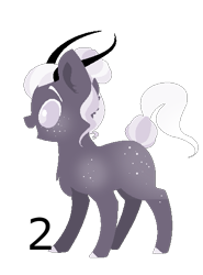 Size: 385x520 | Tagged: safe, artist:enifersuch, oc, oc only, pony, base used, female, horns, mare, simple background, solo, transparent background