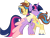 Size: 1280x964 | Tagged: safe, artist:rohans-ponies, twilight sparkle, oc, oc:starboxy, alicorn, pony, unicorn, g4, colored wings, deviantart watermark, hug, obtrusive watermark, simple background, transparent background, twilight sparkle (alicorn), two toned wings, watermark, wings