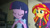 Size: 3410x1920 | Tagged: safe, screencap, sunset shimmer, twilight sparkle, equestria girls, g4, my little pony equestria girls: rainbow rocks, clothes, cutie mark on clothes, eyes closed, female, high res, jacket, leather, leather jacket, smiling