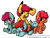 Size: 1280x960 | Tagged: source needed, safe, artist:arielsbx, apple bloom, bulbasaur, charmander, pikachu, poképony, pony, squirtle, g4, multeity, one eye closed, open mouth, open smile, pikabloom, pokéfied, pokémon, simple background, smiling, species swap, transparent background, wink