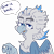 Size: 5000x5000 | Tagged: safe, artist:xasslash, oc, oc only, oc:flynn the icecold, griffon, cheek fluff, chest fluff, embarrassed, eyebrow piercing, eyebrow slit, eyebrows, looking at you, piercing, simple background, solo, text, transparent background