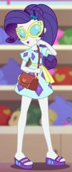 Size: 241x575 | Tagged: safe, screencap, rarity, equestria girls, equestria girls specials, g4, my little pony equestria girls: better together, my little pony equestria girls: spring breakdown, cropped, cruise outfit, feet, glasses, sandals, solo