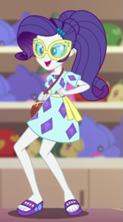 Size: 299x539 | Tagged: safe, screencap, rarity, equestria girls, equestria girls specials, g4, my little pony equestria girls: better together, my little pony equestria girls: spring breakdown, cropped, cruise outfit, feet, glasses, sandals, solo