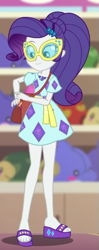 Size: 235x595 | Tagged: safe, screencap, rarity, equestria girls, equestria girls specials, g4, my little pony equestria girls: better together, my little pony equestria girls: spring breakdown, cropped, cruise outfit, feet, glasses, sandals, solo