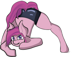 Size: 2551x2010 | Tagged: safe, artist:sanav1, oc, oc only, oc:formosana, earth pony, pony, bike shorts, earth pony oc, face down ass up, high res, jack-o challenge, meme, simple background, solo, transparent background