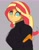 Size: 2186x2836 | Tagged: safe, artist:_ton618_, sunset shimmer, human, equestria girls, g4, biker, female, high res, humanized, looking at you, no pupils, pony coloring, solo