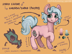Size: 2160x1620 | Tagged: safe, artist:bumblehavenart, oc, oc only, hybrid, lamb, pony, sheep, male, pink, polypay sheep, solo, stallion