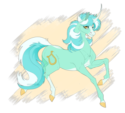 Size: 2000x1800 | Tagged: safe, artist:dementra369, lyra heartstrings, pony, unicorn, g4, abstract background, curved horn, hoers, horn, solo, transparent background